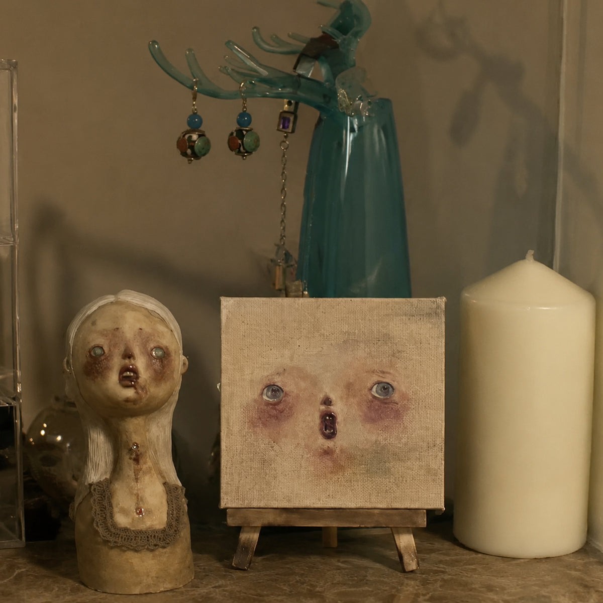 Miniature Clay Relief Portrait