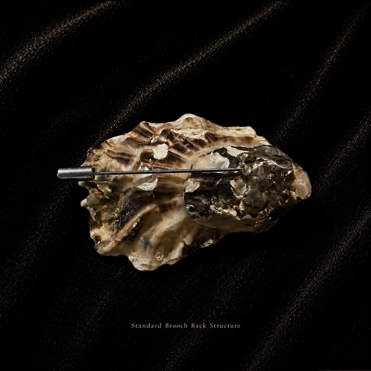 Standard brooch back structure