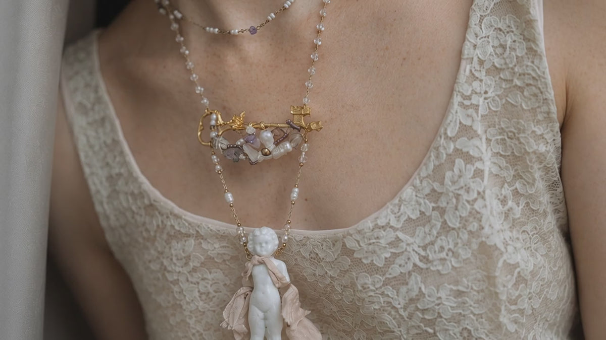 Charlotte Ceramic Doll Necklace